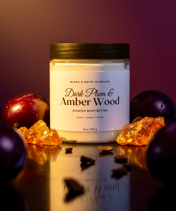 Dark Plum and Amber Wood Body Butter